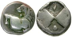Ancient Coins - Thrace. Chersonesos AR Hemidrachm / Palm Branch
