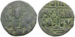 Ancient Coins - *Sear 1823* Byzantine Empire. Anonymous. Class B Æ Follis / Portrait of Christ