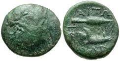 Ancient Coins - Aetolia. Aetolian League Æ19 / Jawbone