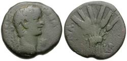 Ancient Coins - Claudius (AD 41-54). Egypt. Alexandria Æ Diobol / Corn Ears