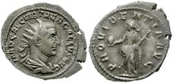 Ancient Coins - Trebonianus Gallus (AD 251-253) AR Antoninianus / Providentia