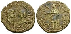 Ancient Coins - Philip I (AD 244-249) with Otacilia Severa. Thrace. Mesembria Æ27 / Homonoia