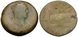 Ancient Coins - Domitian (AD 81-96). Egypt. Alexandria Æ Drachm / Elephant Quadriga