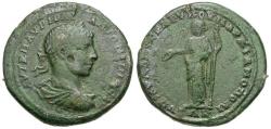 Ancient Coins - Elagabalus (AD 218-222). Moesia Inferior. Marcianopolis. Julius Antonius Seleukus, consular legate Æ27 / Hera