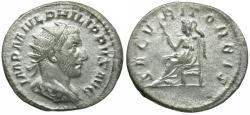 Ancient Coins - Philip I (AD 244-249) AR Antoninianus / Securitas