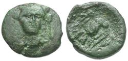 Ancient Coins - Euboia. Chalkis Æ13 / Eagle