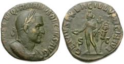 Ancient Coins - Trajan Decius (AD 249-251) Æ Sestertius / Genius