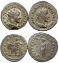 Ancient Coins - Gordian III (AD 238-244) - LOT OF 2 (TWO) COINS - AR Antoninianii / Felicitas and Apollo