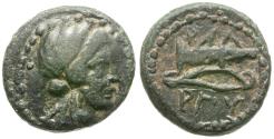 Ancient Coins - Caria. Bargylia Æ14 / Bow and Quiver