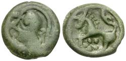 Ancient Coins - Ancient France. Celtic Gaul. Senones Tribe Potin / Horse