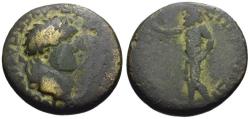 Ancient Coins - Vespasian (AD 69-79). Phrygia. Cotiaeon. Ti. Claudius Secundus, magistrate Æ19 / Zeus