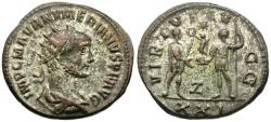 Ancient Coins - Numerian (AD 283-284) Æ Silvered Antoninianus / Emperor