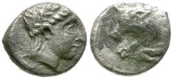 Ancient Coins - Satraps of Caria. Hekatomnos (392-376 BC) AR Diobol / Bull
