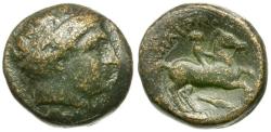 Ancient Coins - Kings of Macedon. Philip II (359-336 BC) Æ17 / Youth on Horseback