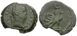 Ancient Coins - Vespasian (AD 69-79). Egypt. Alexandria Æ Obol / Hawk