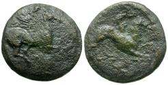 Ancient Coins - Akarnania. Leukas Æ17 / Chimera