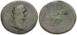 Ancient Coins - Domitian (AD 81-96) Æ Sestertius / Jupiter