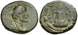 Ancient Coins - Antoninus Pius (AD 138-161). Commagene. Zeugma Æ23 / Temple with Sacred Grove