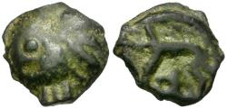Ancient Coins - Ancient France. Celtic Gaul. Leuci Tribe Potin / Boar