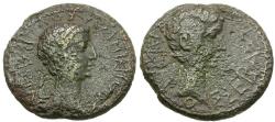 Ancient Coins - Augustus (27 BC-AD 14) with Kings of Thrace. Rhoemetalces I Æ18