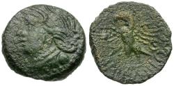 Ancient Coins - Ancient France. Celtic Gaul. Carnutes Tribe Æ15 / Eagle