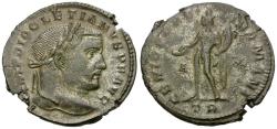 Ancient Coins - Diocletian (AD 284-305) Silvered &#198; Follis / Genius