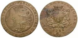 World Coins - Great Britain. Somersetshire. Bath. William Gye Copper Halfpenny / Unlocking Prison