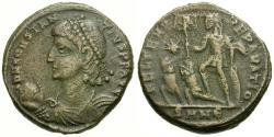 Ancient Coins - Constantius II (AD 337-361) &#198; Half Centenionalis / Emperor and Captives