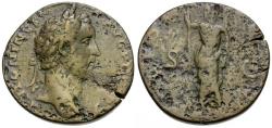 Ancient Coins - Antoninus Pius (AD 138-161) Æ Sestertius / Janus