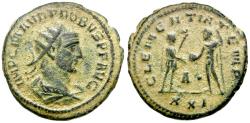Ancient Coins - Probus (AD 276-282) Æ Antoninianus / Emperor and Jupiter