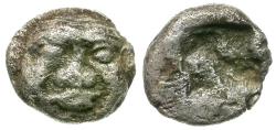 Ancient Coins - Macedon. Neapolis AR Obol / Gorgon