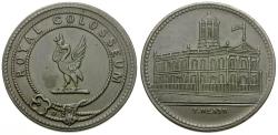 World Coins - England. Lancashire. Liverpool. Royal Colosseum Æ25