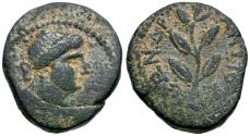 Ancient Coins - Seleucis and Pieria. Antiochia ad Orontem. Pseudo-autonomous Æ16 / Laurel Branch