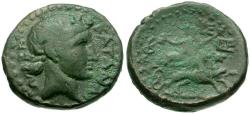 Ancient Coins - Sicily. Katane &#198;21 / Panther Biga