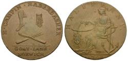 World Coins - Great Britain. Norfolk. Norwich. Robert Campin Copper Halfpenny / Stocking and Glove