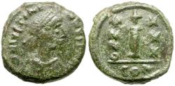 Ancient Coins - *Sear 167* Byzantine Empire. Justinian I (AD 527-565) Æ Decanummium