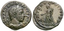 Ancient Coins - Elagabalus (AD 218-222) AR Denarius / Emperor Sacrificing