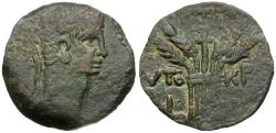 Ancient Coins - Claudius (AD 41-54). Egypt. Alexandria Æ Diobol / Kerykeion