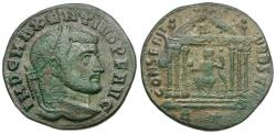Ancient Coins - Maxentius (AD 306-312) Æ Follis / Temple