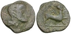 Ancient Coins - Spain. Iberia. Florentia Æ25 / Sphinx