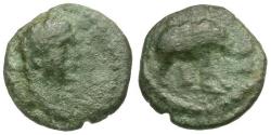 Ancient Coins - Trajan (AD 98-117). Egypt. Alexandria Æ Dichalkon / Elephant