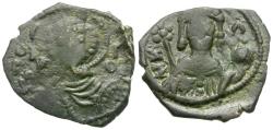 Ancient Coins - *Sear 1980* Byzantine Empire. Manuel I Comnenus (AD 1143-1180) Æ Tetarteron / St. George
