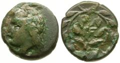 Ancient Coins - Achaia. Pellene Æ Chalkous / Ethnic in Wreath