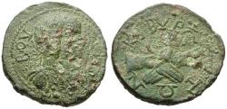 Ancient Coins - Phrygia. Kibyra Æ27 / Clasped Hands
