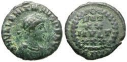 Ancient Coins - Valentinian II (AD 375-392) Æ4 / Emperor's Name Misspelled