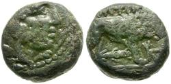 Ancient Coins - Macedon. Amphipolis Æ12 / Lion