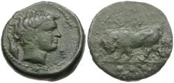 Ancient Coins - Sicily. Gela Æ Trias / Bull