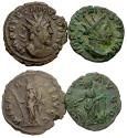 Ancient Coins - Tetricus I (AD 271-274) - LOT OF 2 (TWO) COINS - Æ Antoninianii / Salus / Hilaritas