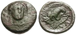 Ancient Coins - Euboia. Chalkis Æ14 / Eagle