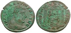 Ancient Coins - Maxentius (AD 306-312) Æ Follis / Temple